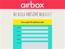 Tablet Screenshot of airboxstudios.com